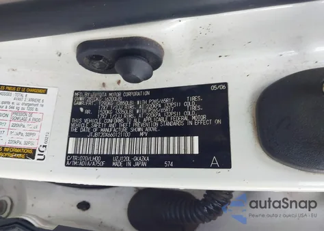 2006 Lexus Gx 470 из США, поврежденный, VIN JTJBT20X660121100